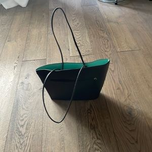 COPY - Little Liffner Women's Tall Tulip Tote Bag- black and turquoise